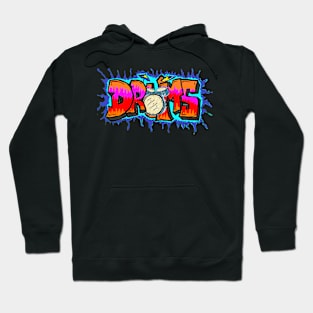 Drums Graffiti 2 by LowEndGraphics Hoodie